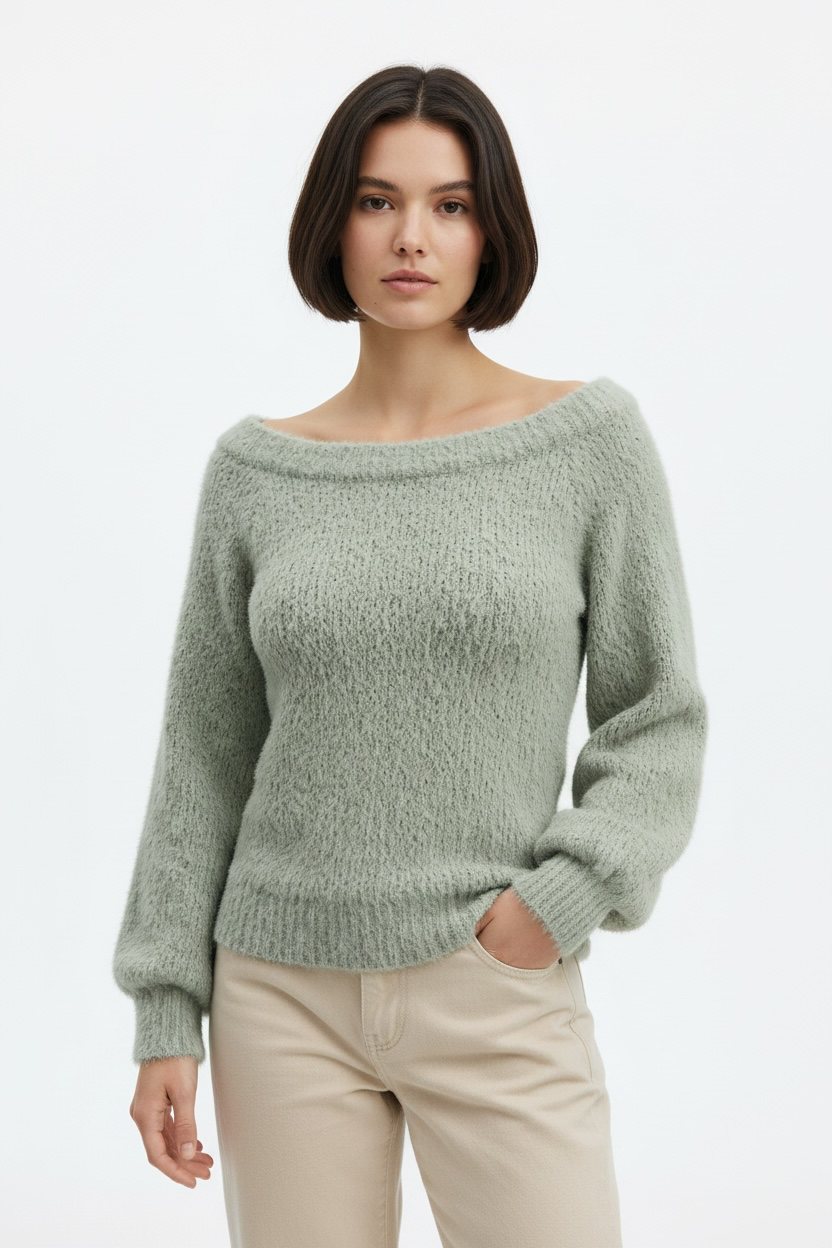 Suéter Fuzzy Soft Mint