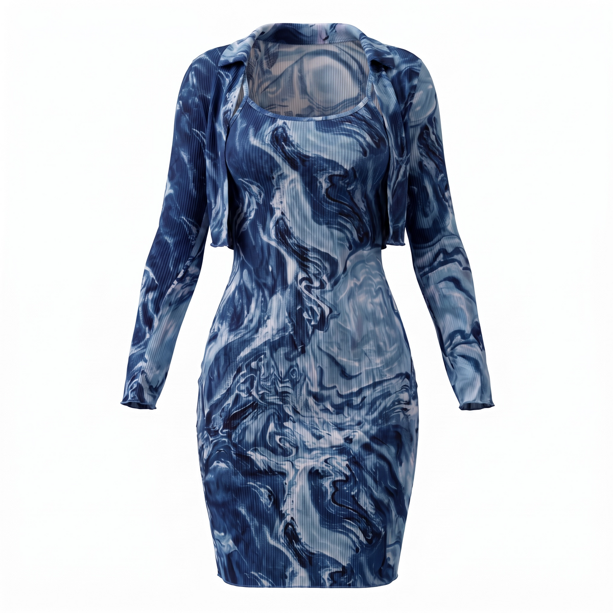 Bodycon Mármol Oceánico